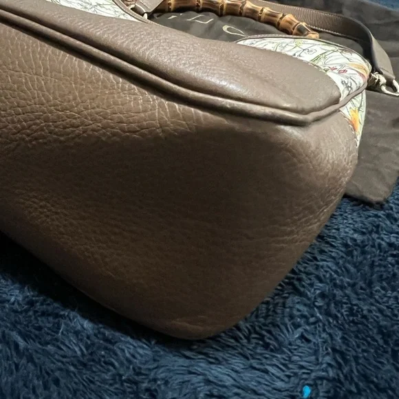 Gucci White Bamboo Flora Diana Canvas Satchel Multiple colors - Picture 3 of 12